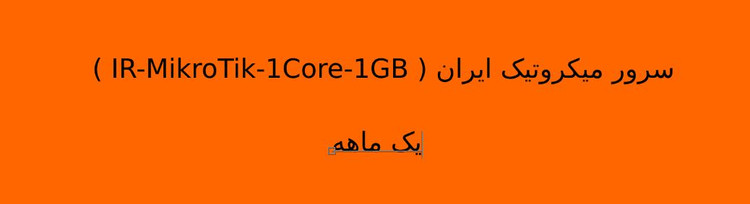 سرور میکروتیک ایران ( IR-MikroTik-1Core-1GB )